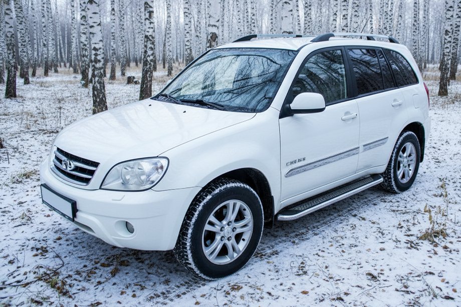 Chery Tiggo 1 2005–2016 Sidosteg Maydos V2 (2 st, aluminium/rostfritt stål) Image