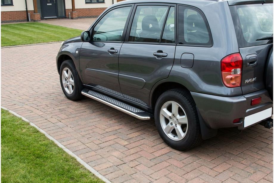 Toyota Rav 4 2001–2005 Sidosteg Maydos V2 (2 st, aluminium/rostfritt stål) Image