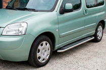 Peugeot Partner 1996–2008 Sidosteg Maydos V2 (2 st, aluminium/rostfritt stål) foto 1