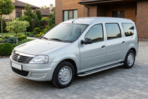 Dacia Logan MCV 2004–2014 Sidosteg Maydos V2 (2 st, aluminium/rostfritt stål) foto 3