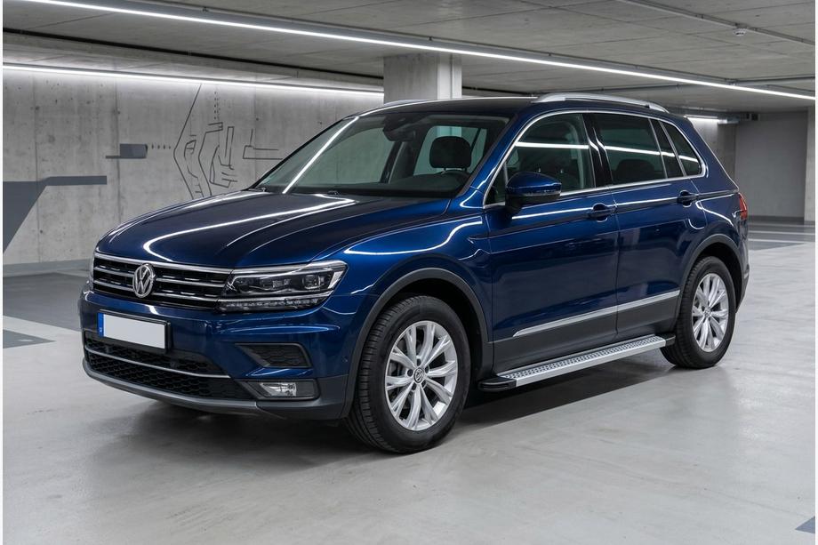 Volkswagen Tiguan 2016–2023 Sidosteg Maya V2 (2 st, aluminium) Image