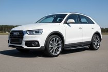 Audi Q3 2011–2019 Sidosteg Bosphore Grey (2 st, aluminium) foto 1