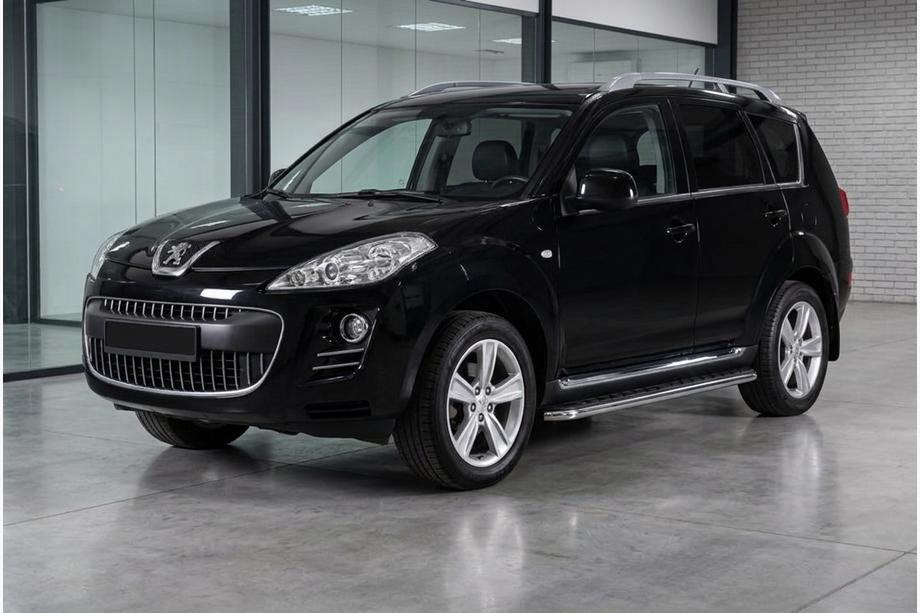 Peugeot 4007 2007–2013 Sidosteg Maydos V1 (2 st, aluminium / rostfritt) Image