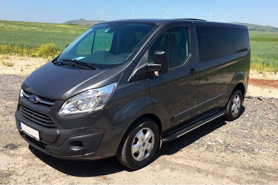Ford Custom 2013–2022 Sidosteg Bosphorus Grey (2 st, aluminium) Lång hjulbas Foto 2