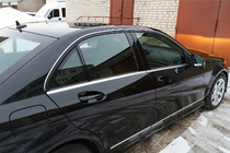 Mercedes C-klass W204 2007–2015 Kromlister till fönsterlister (6 st, rostfritt stål) foto 1