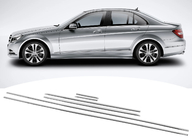 Mercedes C-klass W204 2007–2015 Kromlister till fönsterlister (6 st, rostfritt stål) foto 2