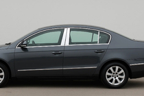 Volkswagen Passat B6 2006–2012 Stolplister för dörrstolpar (SD, rostfritt stål) foto 1