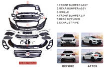Mercedes GLA X156 2014–2019 AMG bodykit (komplett stötfångarkit) foto 3