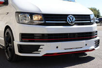 Volkswagen T6 2015–2024 Frontspoilerläpp till främre stötfångare Sportline 2015-2018 (för lackering) foto 2