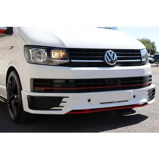 Frontspoilerläpp till främre stötfångare Sportline 2015-2018 (för lackering) Volkswagen T6 2015–2024 foto 2