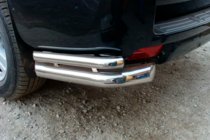 Toyota Land Cruiser Prado 150 2009–2023 Bakre hörnskydd AK003-Подвійний (rostfritt stål) foto 3