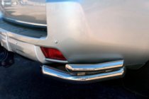 Toyota Land Cruiser Prado 150 2009–2023 Bakre hörnskydd AK003-Подвійний (rostfritt stål) foto 1