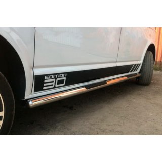 Sidorör (2 st, rostfritt stål) Volkswagen T6 2015–2024 foto 1
