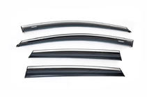 Volkswagen Polo 2010–2017 Vindavvisare med kromlist HB (4 st, Niken) foto 2