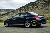 Mercedes C-class W205 2014–2021 Listerkåpor V1 (rostfritt stål) foto 2