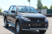 Mitsubishi L200 2015–2024 Främre frontbåge ST014 (rostfritt) foto 3