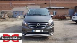 Mercedes Vito/V-klass W447 2014– Främre frontbåge ST014 (rostfritt) 60/60 mm foto 4