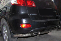Hyundai Santa Fe 2 2006–2012 Bakre hörndelar till mittbåge AK0073 (2 st, rostfritt) foto 1