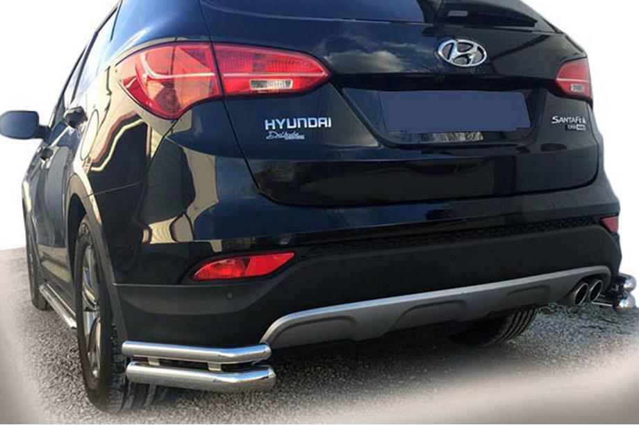 Hyundai Santa Fe 3 2012–2018 Bakre hörnbågar AK-003-Dubbel (rostfritt) Image