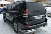Toyota Land Cruiser Prado 120 2002–2009 Bakre dubbla hörnskyddsbågar AK003-2 (2 st, rostfritt stål) foto 3