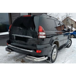 Bakre dubbla hörnskyddsbågar AK003-2 (2 st, rostfritt stål) Toyota Land Cruiser Prado 120 2002–2009 foto 1