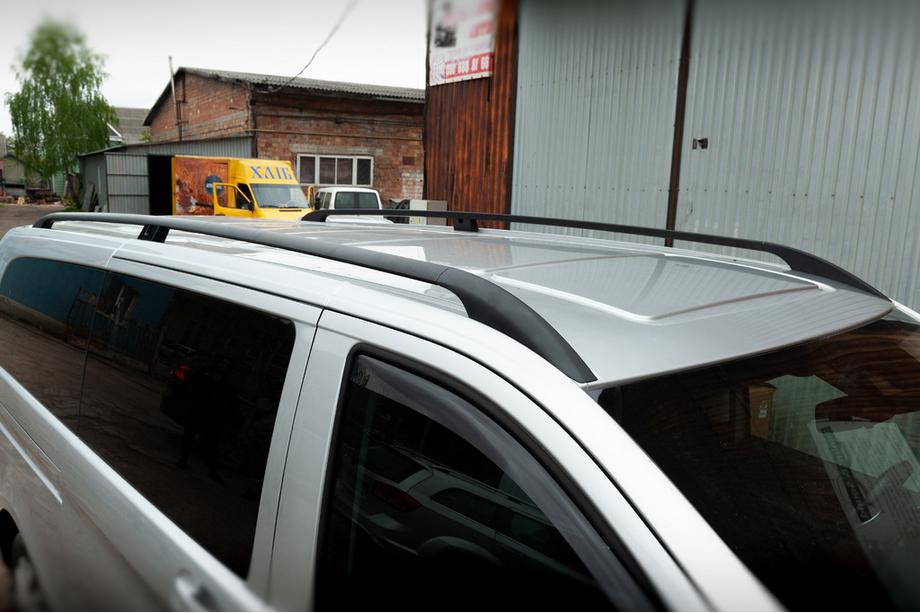 Mercedes Vito/V-klass W447 2014– Svarta takrails CAN Original design (metallfötter) Lång hjulbas (EXTRALONG) Image
