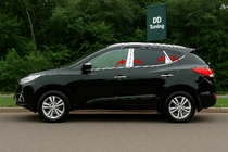 Hyundai IX-35 2010–2015 Dörrstolpslister (8 st, rostfritt stål) foto 1