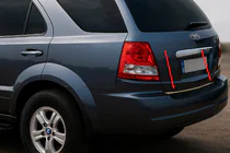 Kia Sorento I BL 2002–2009 Kromlist till baklucka (rostfritt stål) foto 1