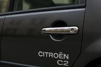 Citroen C-2 2003–2009 Dörrhandtagskåpor (2 st, rostfritt stål) Carmos - turkiskt stål foto 4