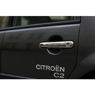 Dörrhandtagskåpor (2 st, rostfritt stål) Citroen C-2 2003–2009 foto 4