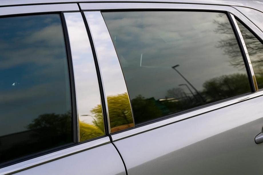 Mercedes E-сlass W210 1995–2002 Dörrstolpslister (6 st, rostfritt) Image