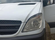 Mercedes Sprinter W906 2006–2018 Raka strålkastarlock (svarta, ABS, 2006-2013) Mattsvart foto 3