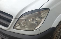 Mercedes Sprinter W906 2006–2018 Raka strålkastarlock (svarta, ABS, 2006-2013) Mattsvart foto 1