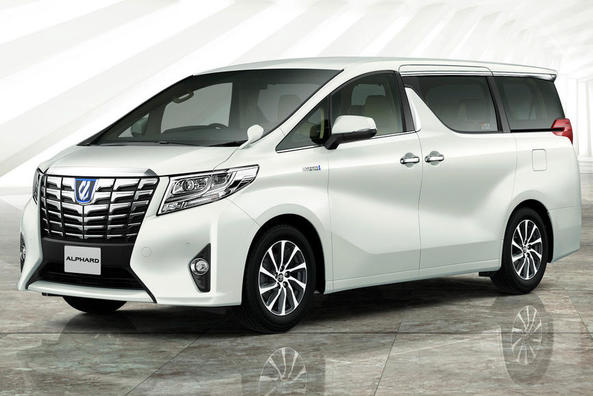 Lyxiga minivanen Toyota Alphard i tredje generationen