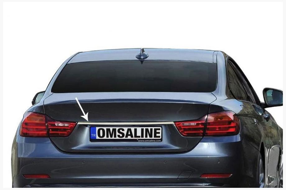 BMW 4-serie F32/F33/F36 2012–2020 Rostfri list ovanför registreringsskylten Image