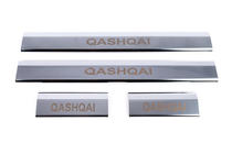 Nissan Qashqai 2007–2010 Tröskelskydd i rostfritt stål för plast (4 st) foto 6