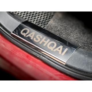 Tröskelskydd i rostfritt stål för plast (4 st) Nissan Qashqai 2007–2010 foto 3