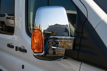 Ford Transit 2014– Kromade spegelkåpor (2 st) Förkromad plast foto 1