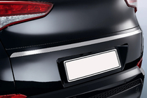 Hyundai Tucson TL 2016–2021 List ovanför registreringsskylten (2015—2018, övre, smal, rostfri) OmsaLine – italienskt rostfritt stål foto 1