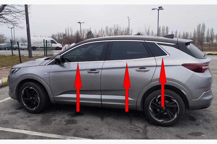 Opel Grandland X 2017– Nedre fönsterlister (6 st, rostfritt) Image