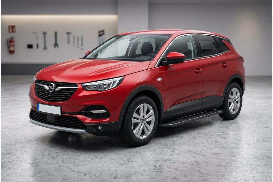 Opel Grandland X 2017– Sidosteg Bosphore Black (2 st, aluminium) Image
