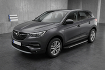 Opel Grandland X 2017– Sidosteg Bosphore Grey (2 st, aluminium) foto 1
