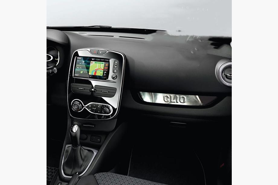Renault Clio IV 2012–2019 Rostfritt dekorpanel för främre konsol Image