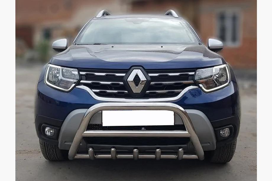 Dacia Duster 2018–2024 Frontbåge utan text WT003 (rostfritt stål) Image