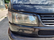 Volkswagen T4 Transporter 1990–2003 Strålkastarögonlock, rak huv (2 st) Blank svart foto 3