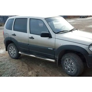 Sidorör (2 st, rostfritt) Chevrolet Niva 1998–2020 foto 2