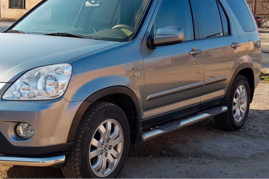 Honda CRV 2001–2006 Sidorör (2 st, rostfritt stål) Foto 1