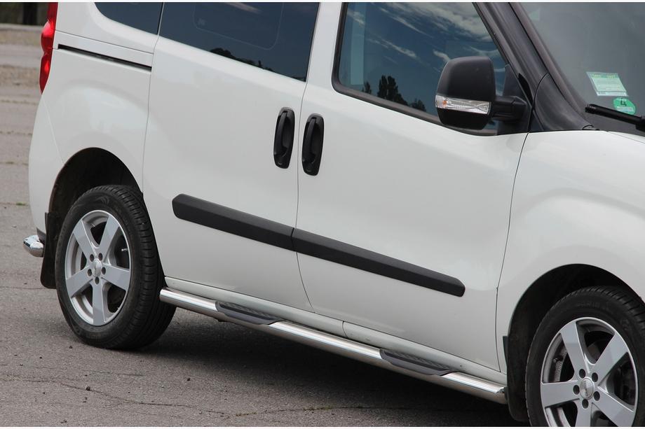 Opel Combo 2012–2018 Sidorör (2 st, rostfritt stål) 60 mm, kort hjulbas Image