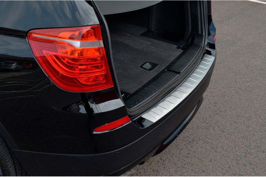BMW X3 F25 2011–2018 Bakre stötfångarskydd i rostfritt stål OmsaLine (matt) Foto 8