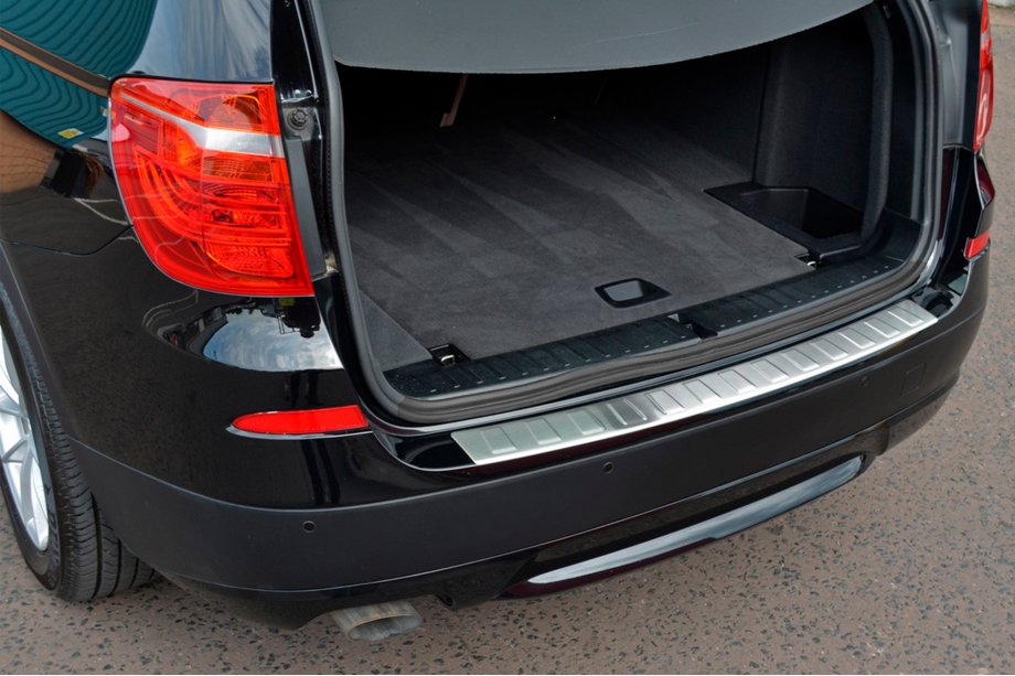 BMW X3 F25 2011–2018 Bakre stötfångarskydd i rostfritt stål OmsaLine (matt) Foto 2